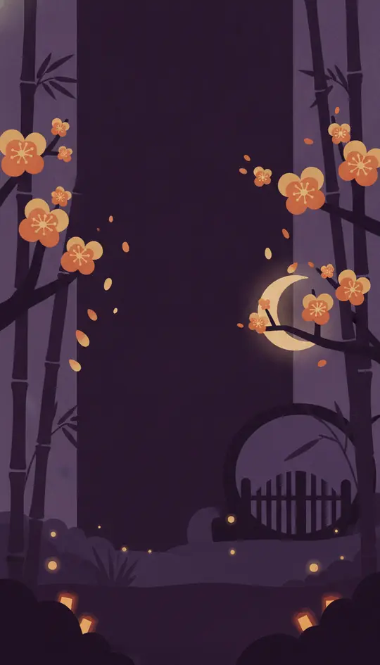 Moonlit garden